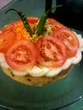Protein cake full of salad