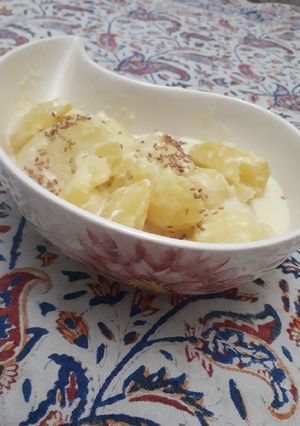 عکسی از دستور سیب زمینی شیری