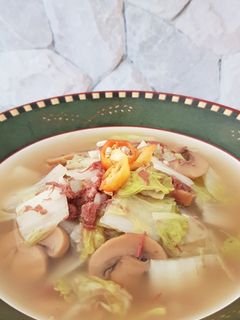 Foto resep Sup sawi putih kornet