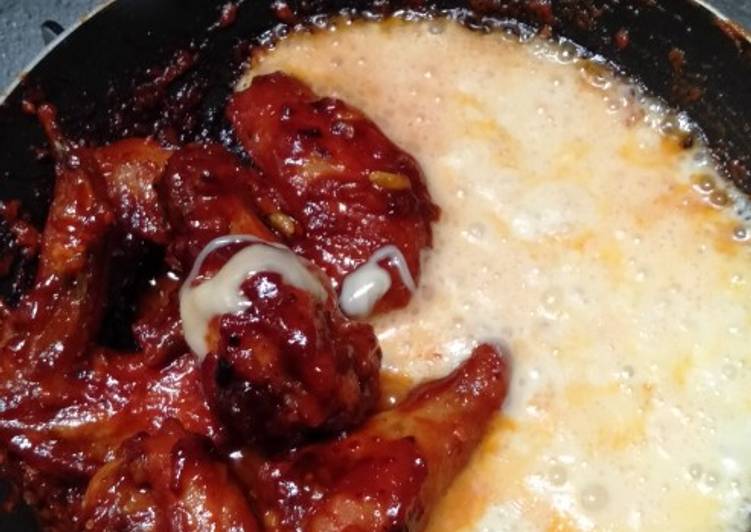 Spicy chicken wings mozzarella