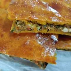 Una foto de Empanada de collejas, en horno de leña (receta de la abuela Dori)