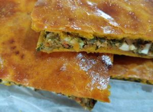 Una foto de Empanada de collejas, en horno de leña (receta de la abuela Dori)