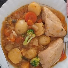 A picture of Ninja Foodi chicken casserole.