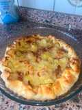Torta salata patate, speck e mozzarella