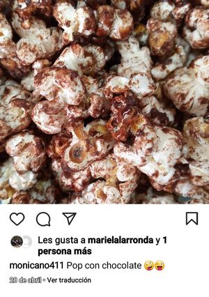 Una foto de Pop con chocolate