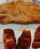 Filetes de pechuga de pavo rellenos de bacon y tomate en Airfryer