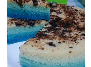 Foto resep Ombre Cake Kukus Topping Timtam