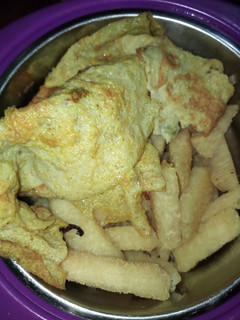 A picture of Fried yam & egg.