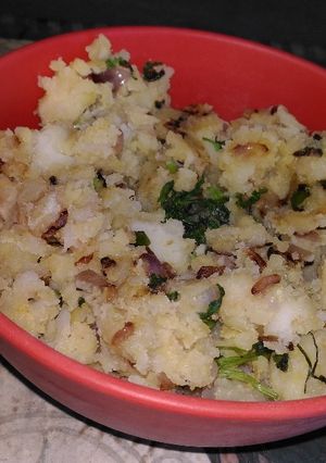A picture of Aloo chokha.