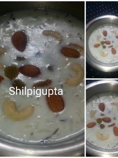 चावल साबूदाना खीर (chawal sabudana kheer recipe in Hindi) रेसिपी मुख्य फोटो