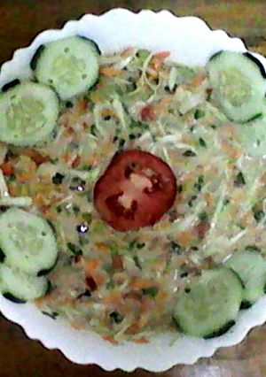 A picture of Cabbage, Bell Pepper & Carrot Salad.