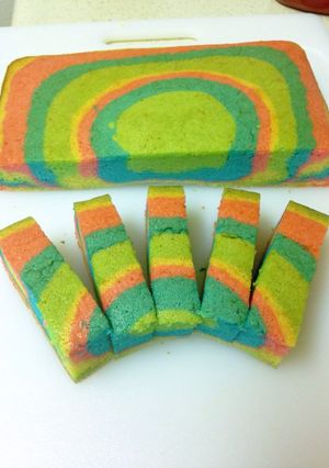 Foto resep Cake putih telur rainbow