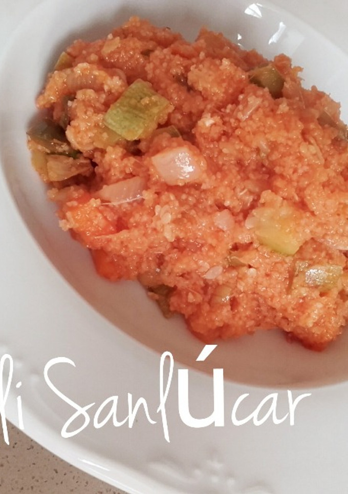 Una foto de Cous cous con pisto