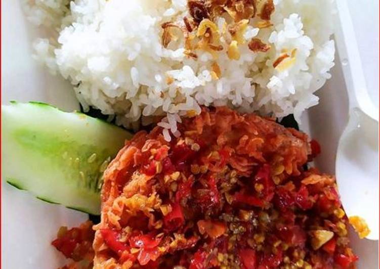 Telur Geprek sambel ulek