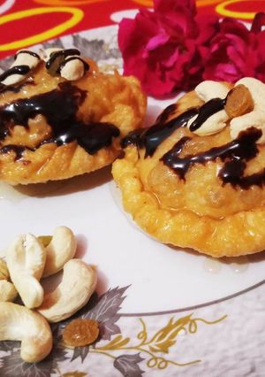 A picture of Chocolatey paneer chandrakala.