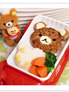 【親子食堂】拉拉熊漢堡排飯飯 的食譜成品照片