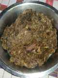 Kochu saak (taro stem fry)