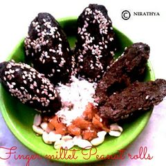 A picture of Finger Millet Peanut Rolls.