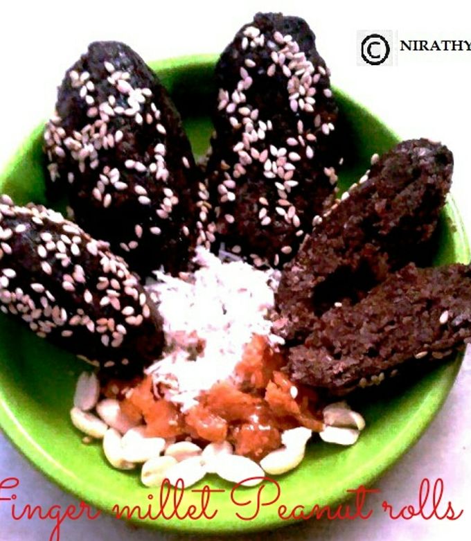 A picture of Finger Millet Peanut Rolls.