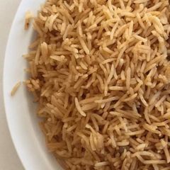Spanish rice A picture of Spanish rice.