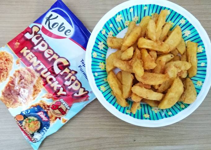Langkah Mudah untuk Menyiapkan Kentang goreng crispy ala Kobe, Menggugah Selera