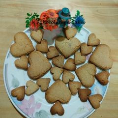 A picture of  Home made Whole Wheat Kobri (Coconut) Biscuits.
