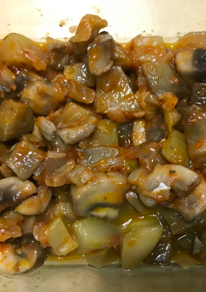 Una foto de Pisto sin pimiento