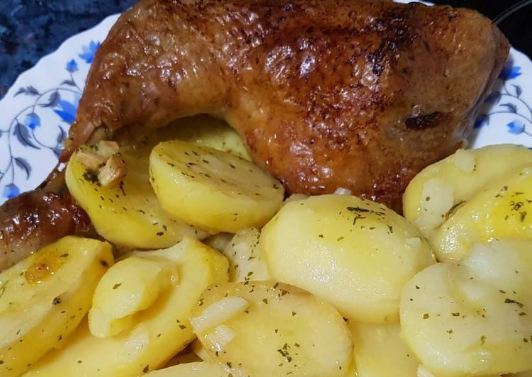 Contramuslos De Pollo Al Horno Con Patatas Panaderas Contramuslo de Pollo, con Patatas al horno!!???? Receta de Laura Sanz
