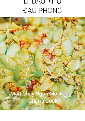 Hình của món Bí đao kho đậu phộng chay.