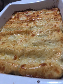 Una foto de Canelones rellenos de pollo