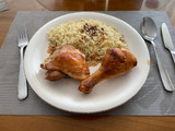 Pollo adobado con ajo y jengibre