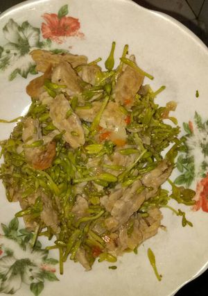 Foto resep Oseng Bunga Pepaya Tempe