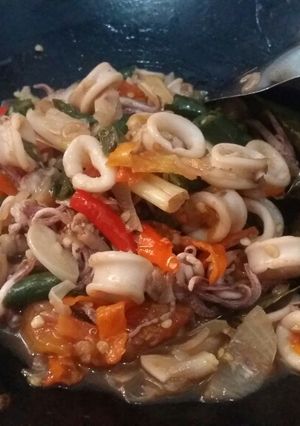 Foto resep Tumis cumi pedas