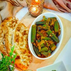A picture of Achari bhindi.