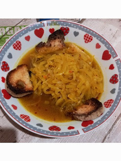 Foto di Zuppa di cipolle in brodo di carne