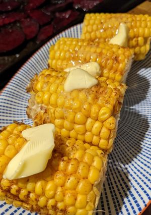 A picture of Paprika corn on the cob 🌽🌽 BBQ or Grilled.