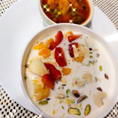 A picture of Vrat special without onion and garlic Aloo matar ki sabzi.