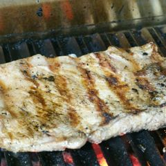 A picture of Argentinian Pork "Matambrito" marinated with Rosemary infusion.