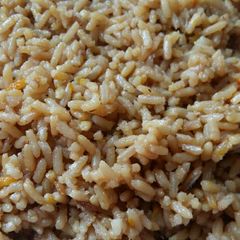 A picture of Vickys Sweet Saffron Rice, GF DF EF SF NF.