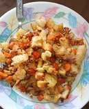 Masala Bread Croutons Upma for Tiffin