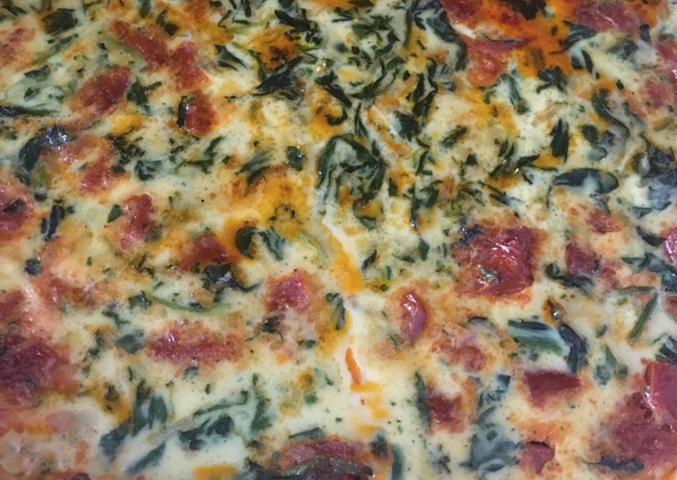 Quiche chorizo et épinards