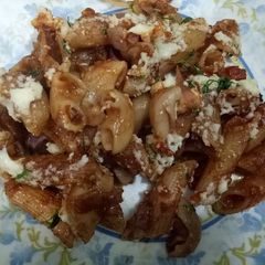 A picture of Baked cheese pasta.