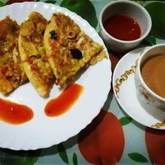 Egg Naan🍕🍳💛 A picture of Egg Naan🍕🍳💛.