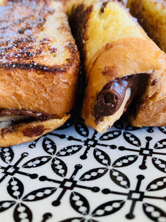 Una foto de Toast rolls de nutella