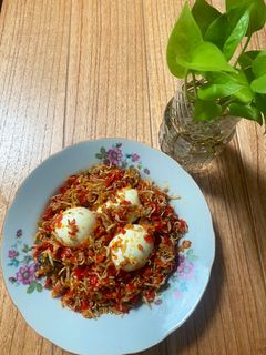 Foto resep Telor Teri Goreng Cabe Merah