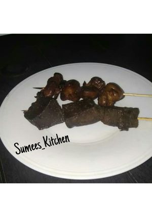 A picture of Ungarnished Grilled Spicy Gizzards&Liver.