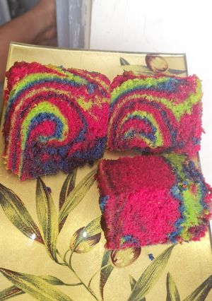 A picture of Rainbow/Mable Cake.