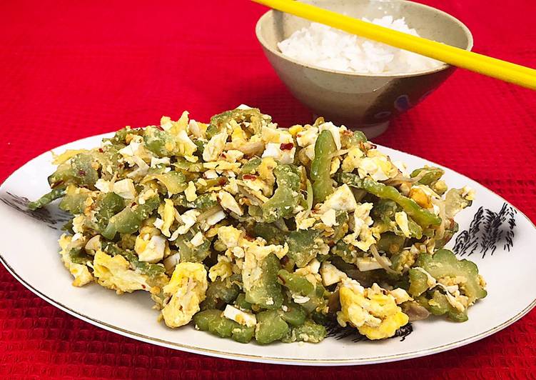 Sautéed Bitter Melon with Salty Eggs (Tumis Pare Telur Asin) Sautéed Bitter Melon with Salty Eggs (Tumis Pare Telur Asin)