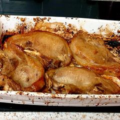 A picture of My Marinated pork Chops 😁.
