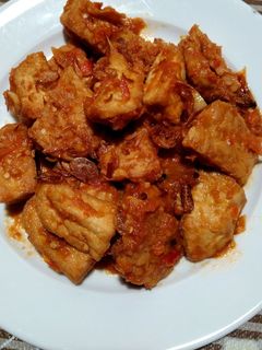 Foto resep Sambel pedas,asam,manis tempe tahu goreng🤭😁